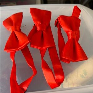 Boys Red Satin Bow Ties 3 sets Formal wear Cocktail